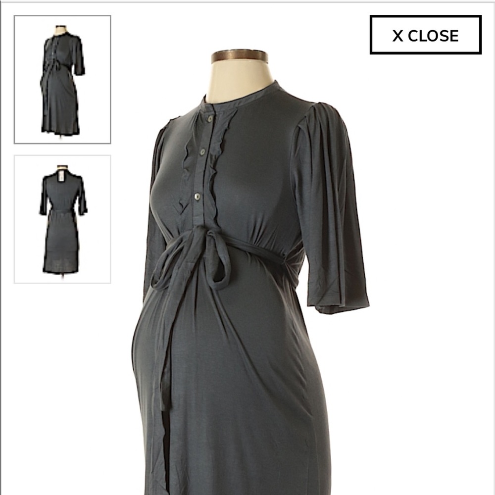 Everly Grey Maternity Charcoal Grey Dress